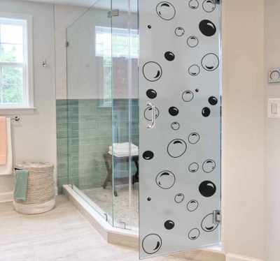 Sticker pour Paroi de Douche Bulles
