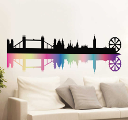 Sticker skyline Londres multicolore características