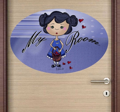 Sticker enfant ovale my room