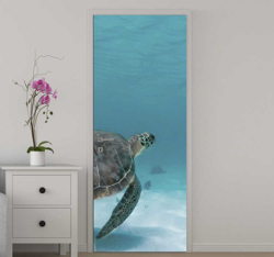 Sticker pour porte tortue sous la mer características