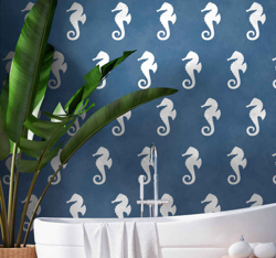 Sticker Mural Poisson Hippocampe características