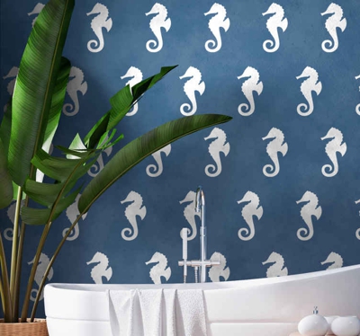 Sticker Mural Poisson Hippocampe