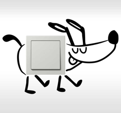 Sticker interrupteur chien características