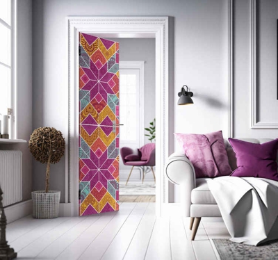 Sticker de Porte Mosaïque paisley