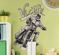 Sticker Mural Moto Nom Personnalisé características