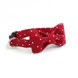 Collier nœud papillon rouge à pois pour chien precio