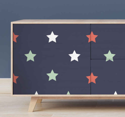 Sticker Deco Meuble Stars italiennes kallax características