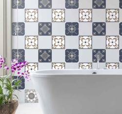 Sticker Carrelage Fleurs classiques precio