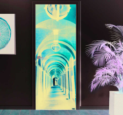 Sticker de Porte Trompe l'Oeil Photo Couloir precio