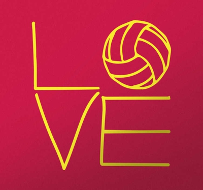 Sticker Volley-ball Love