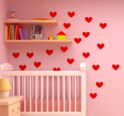 Sticker enfant motifs coeurs características