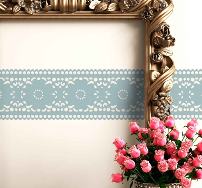 Sticker frise fleurs