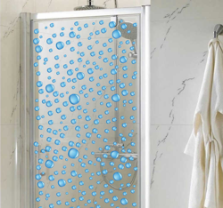 Sticker paroi douche gouttes eau en oferta