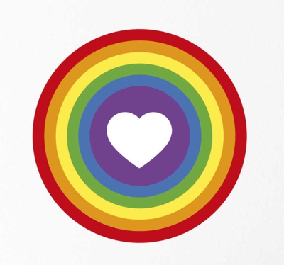 Sticker gay avec coeur