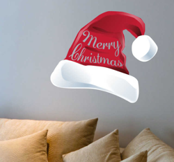Sticker bonnet père noël merry christmas precio