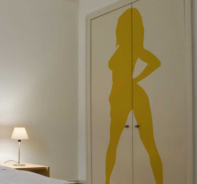 Autocollant mural silhouette sexy