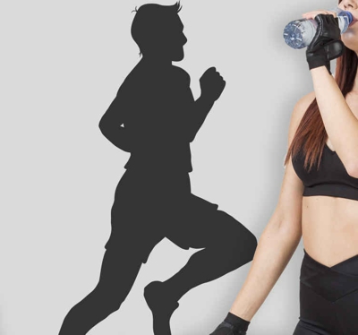 Sticker silhouette coureur