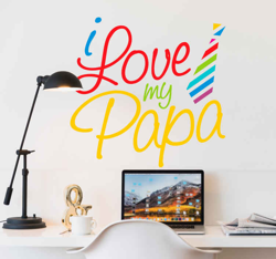 Sticker I love my papa en oferta