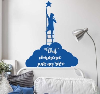Sticker Maison Tout commence par un rêve