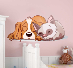 Sticker enfant chien et chat características