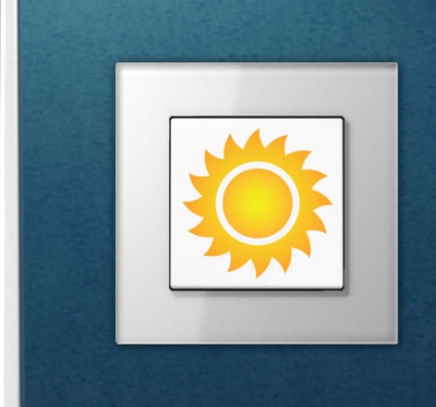 Sticker interrupteur soleil