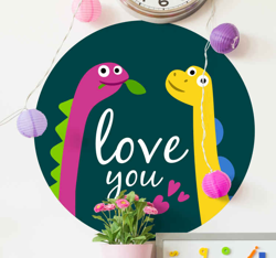 Stickers muraux dinosaure Je t'aime dinosaure características