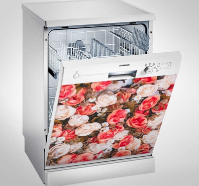 Autocollant fleurs lave-vaisselle