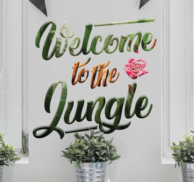 Sticker Parole de Chanson Bienvenue dans la jungle