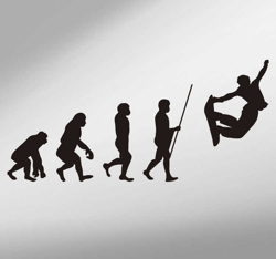 Sticker Snowboard Évolution Humaine Snowboard características