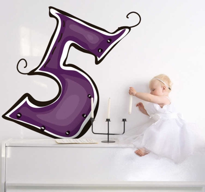 Sticker enfant dessin numero 5