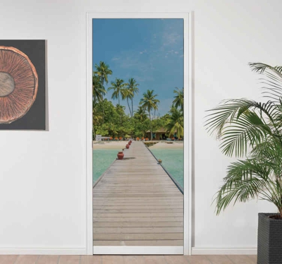 Sticker de Porte Ponton et plage
