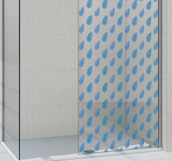 Sticker paroi de douche gouttes d'eau en oferta
