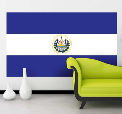 Autocollant mural drapeau Salvador