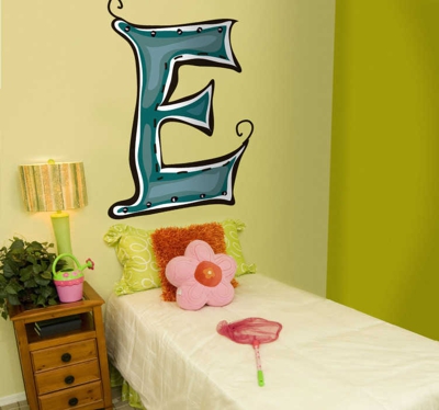 Sticker enfant dessin lettre e
