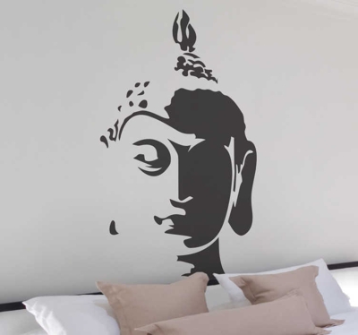 Sticker silhouette Bouddha tête