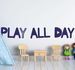 Jouer toute la journée decoration murale chambre d'enfants precio