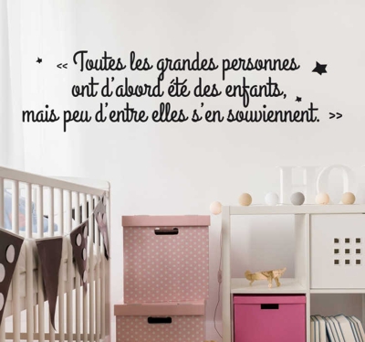 Sticker citation Saint-Exupéry