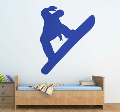Sticker mural snowboard
