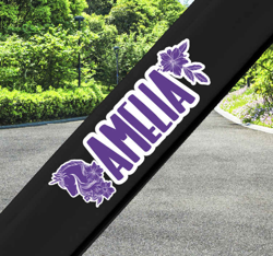 Autocollant mural personnalisable belle licorne vélo animal características