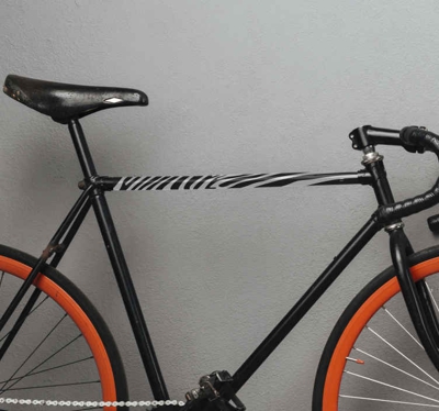 Autocollant Velo Imitation peau de zèbre