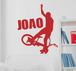 Autocollant mural bxm avec nom vélo en oferta