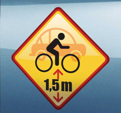 Sticker symbole distance vélo características