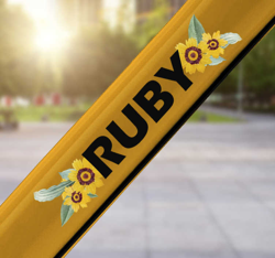 Sticker vélo tournesol personnalisable en oferta