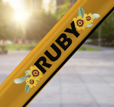 Sticker vélo tournesol personnalisable