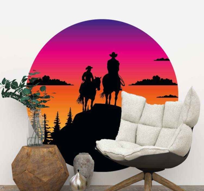 sticker mural nature Coucher de soleil ouest sauvage