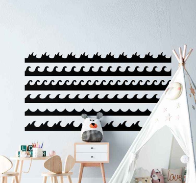 Autocollant Forme sticker de vagues