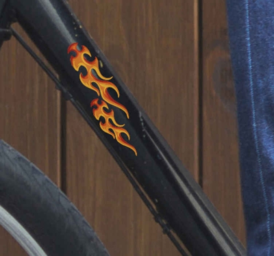 Sticker pour vélo Flammes