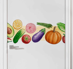 Sticker de Porte Jolie présentation de légumes en oferta