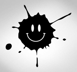 Sticker tâche visage heureux precio