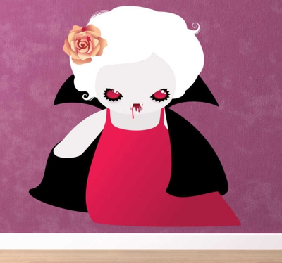 Sticker enfant vampire assoifé